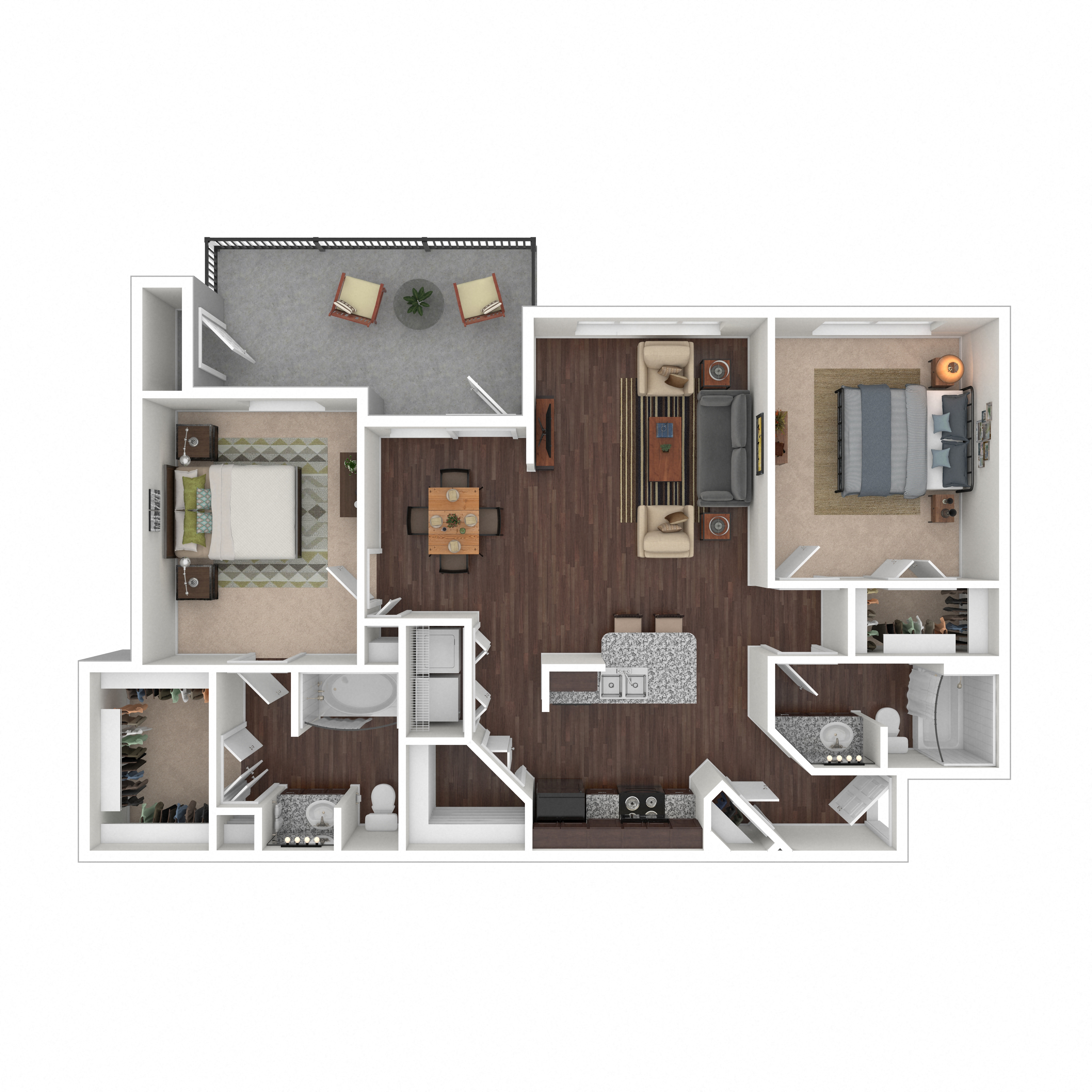 Floor plan layout diagram for 2C